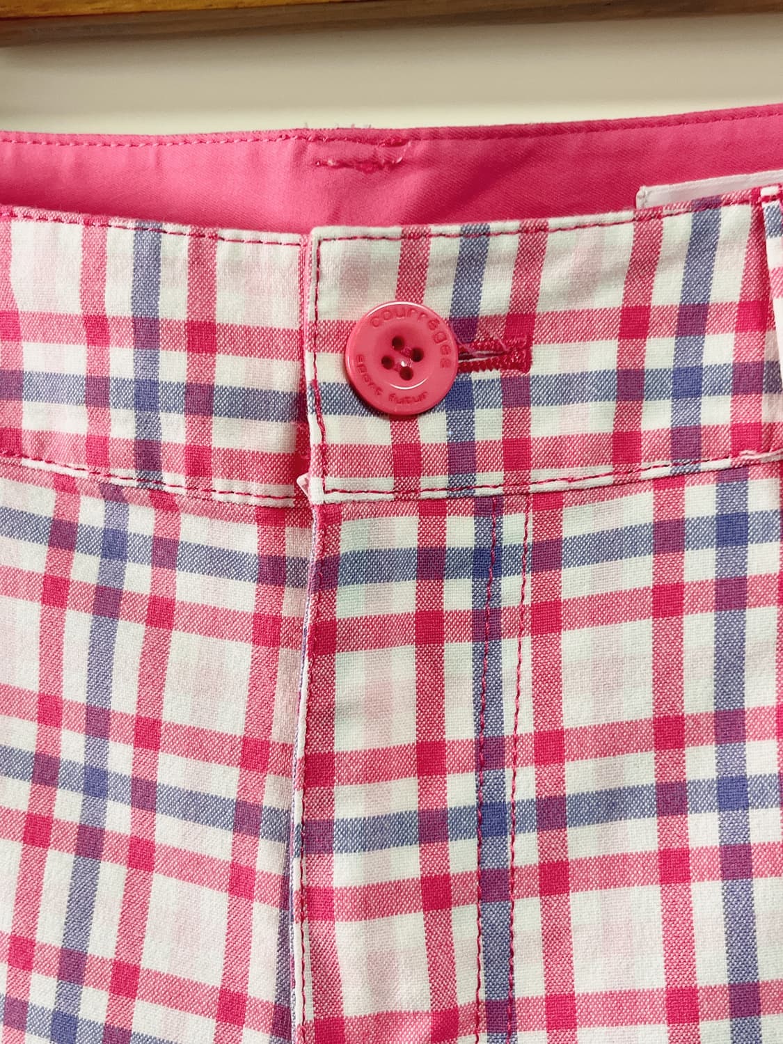 꾸레쥬 쿠레쥬 정품 체크 카프리 팬츠 상품이미지3