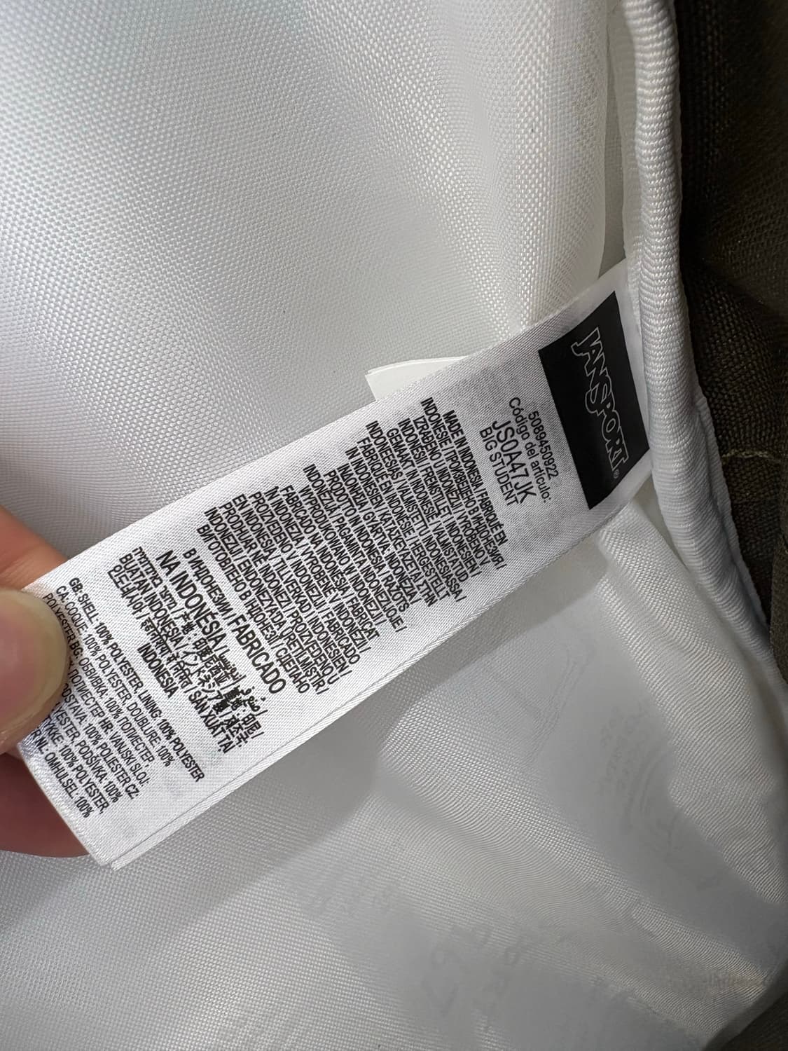 잔스포츠 빅스튜던트 백팩 아미그린 상품이미지8