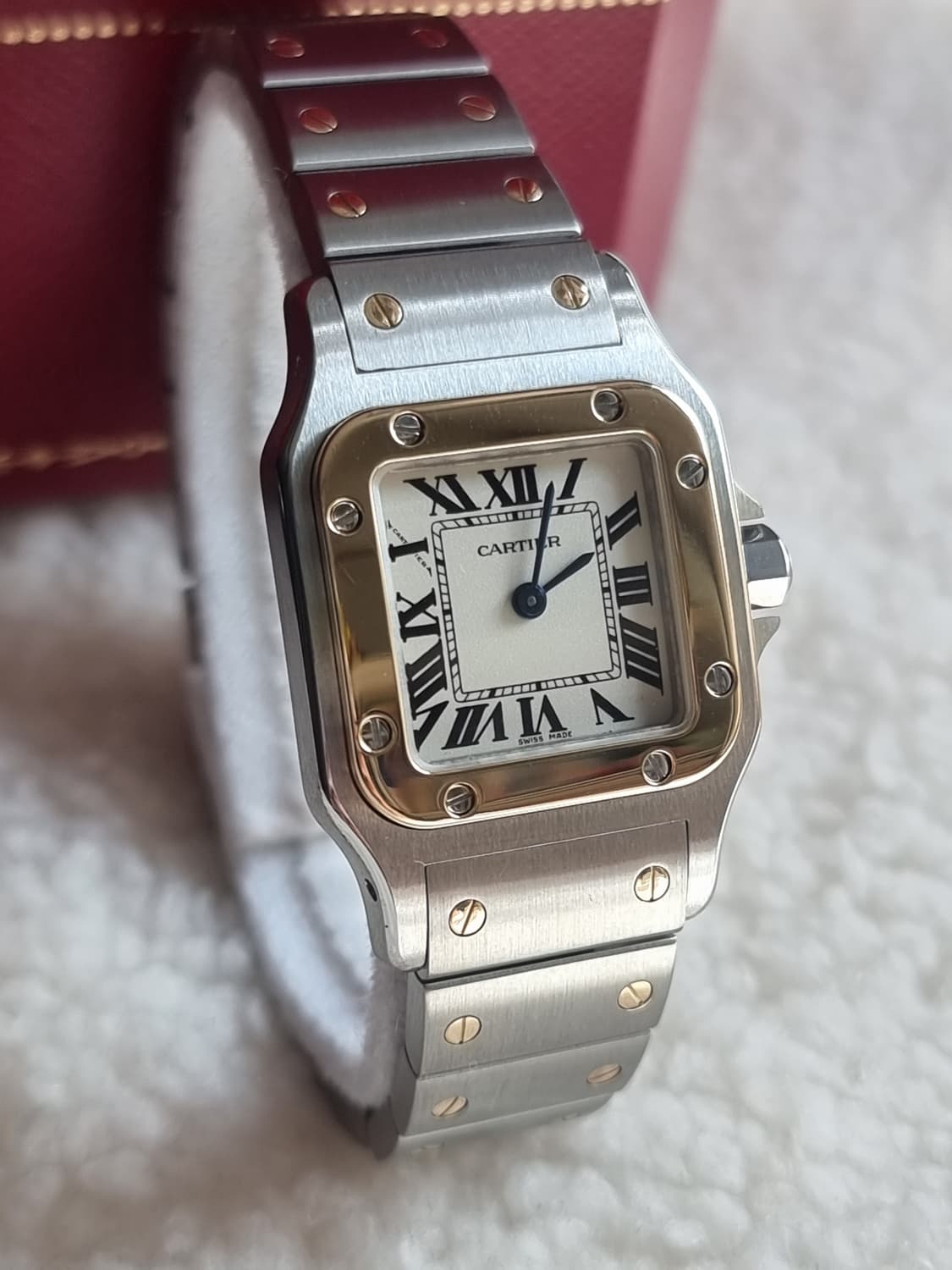 [까르띠에 정품보증서]산토스 갈베 18K 콤비 쿼츠 스몰 여성시계 12년 상품이미지2