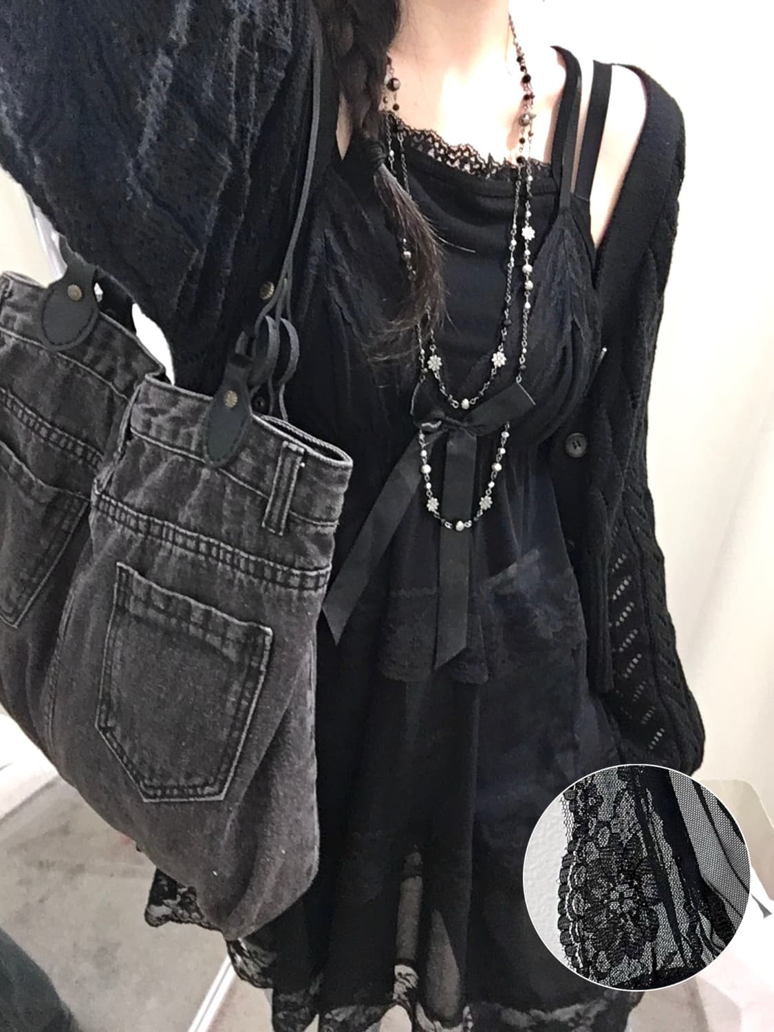 Sheer Lace Tiered Slip 상품이미지1