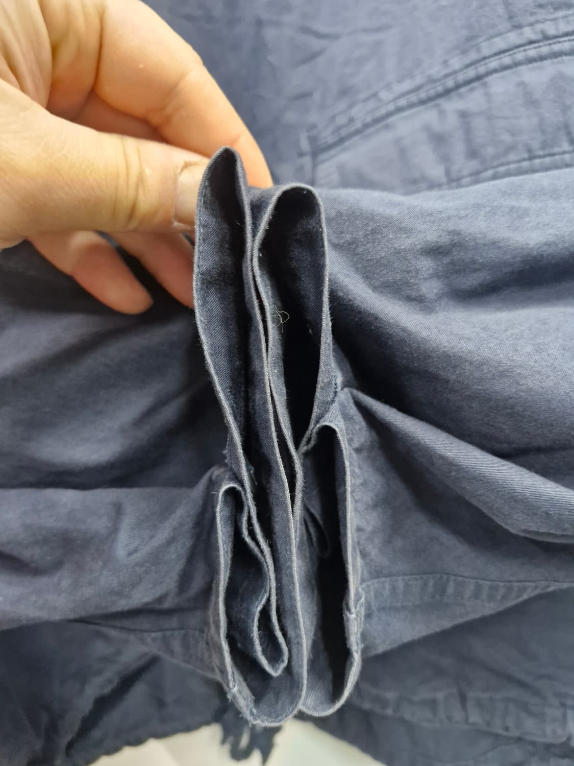 95-100L 예스아이씨 후드 스모크 셔츠 네이비 상품이미지4