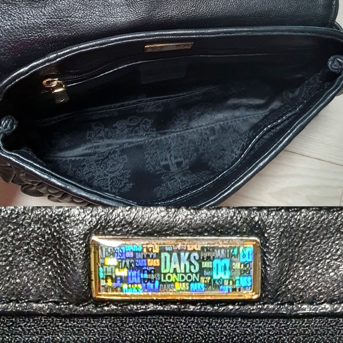 닥스 체인장식 가죽 숄더백 크로스백 중고 가방 은피아노 상품이미지3