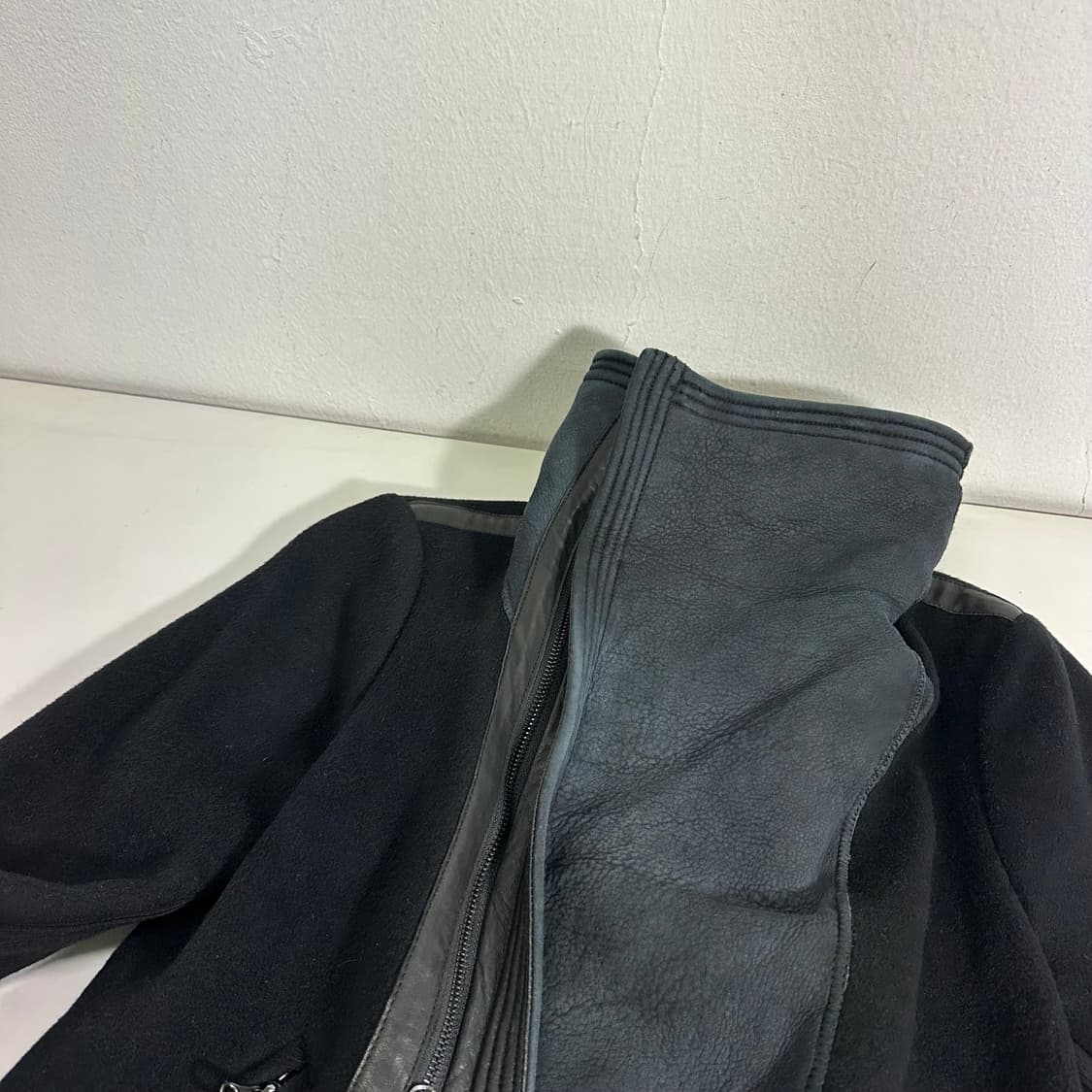 우먼S 빈스 VINCE 블랙 퍼카라 울자켓 상품이미지5