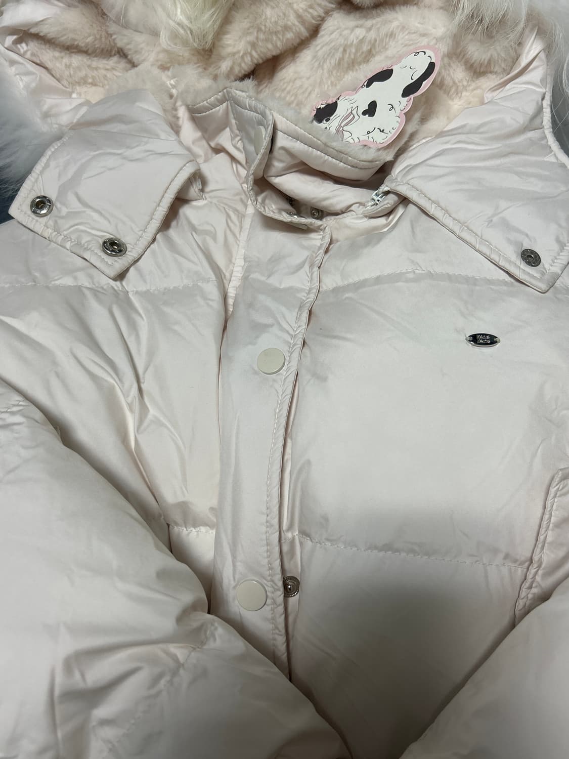 (새상품) 페일제이드 소프트 퍼 후드 푸퍼 자켓 아이보리 패딩  상품이미지9