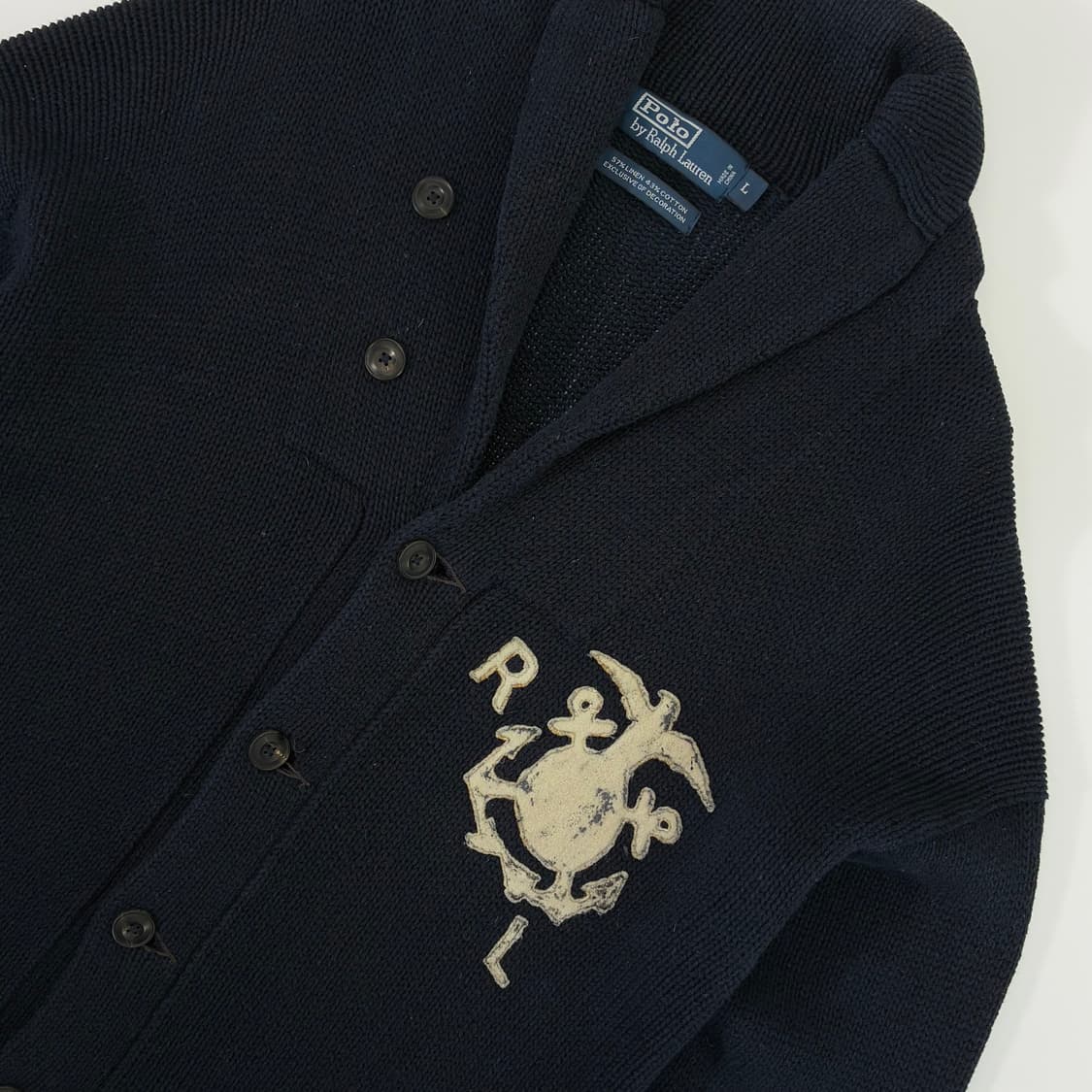 Polo  폴로 랄프로렌 90,s RL 숄카라 니트 가디건 상품이미지2