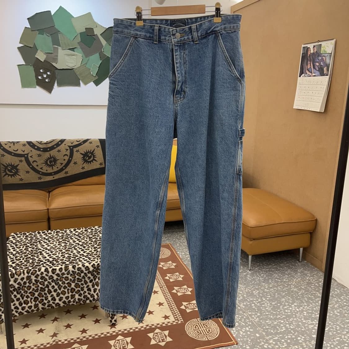 아웃스탠딩 캐주얼 아메카지 카펜터 와이드 데님팬츠 S C09634 상품이미지3