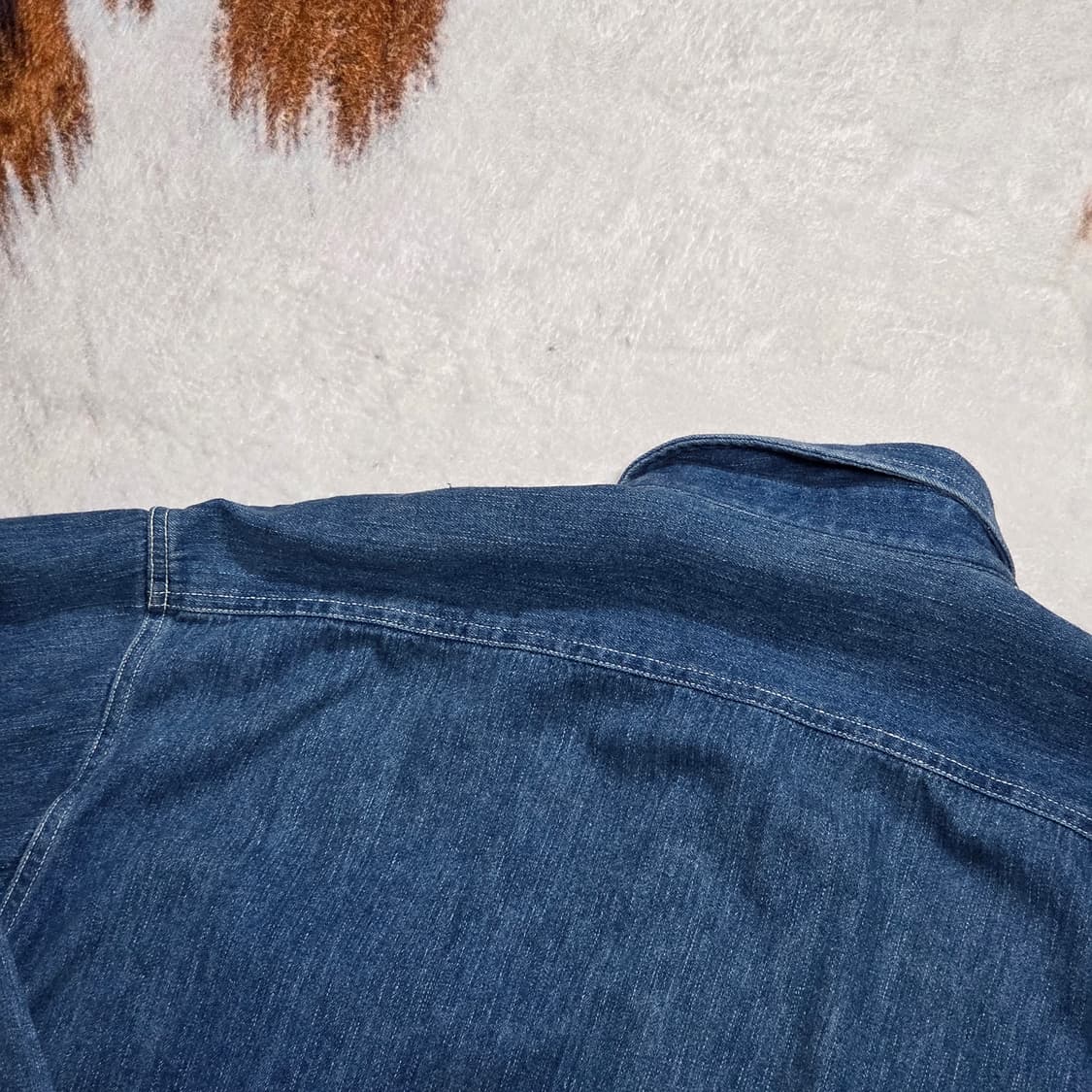 오버핏 투포켓 데님 셔츠 상품이미지6