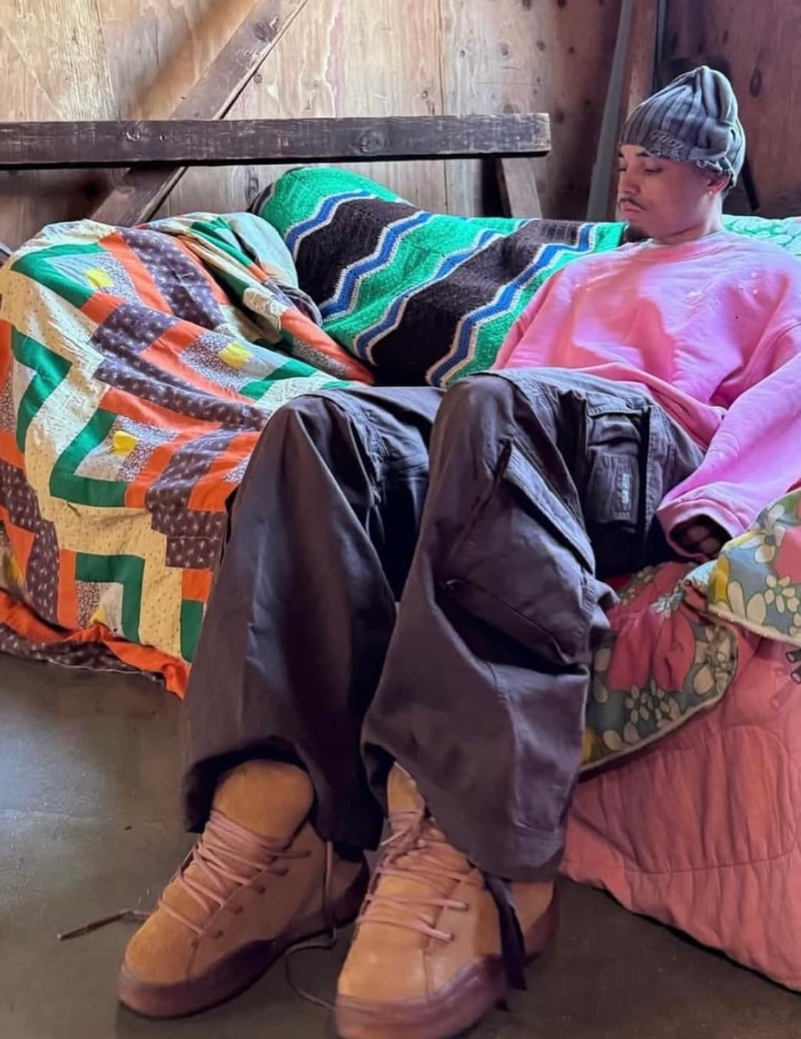 [250~270]이알엘 ERL VAMP 하이 스케이트 스니커즈/브라운 상품이미지2