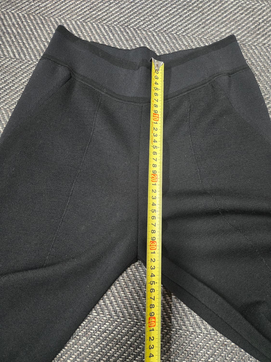 한섬 시스템 SYSTEM 니트 블랙 와이드 바지 모100% 상품이미지5