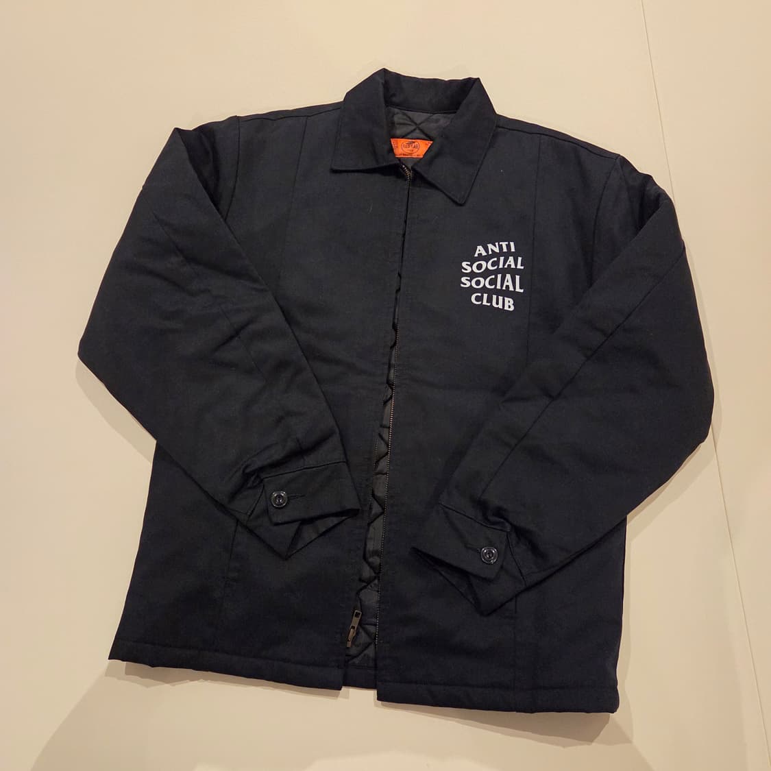 [M] 안티소셜소셜클럽 x 레드캡 태극기 워크 자켓 블랙 상품이미지1