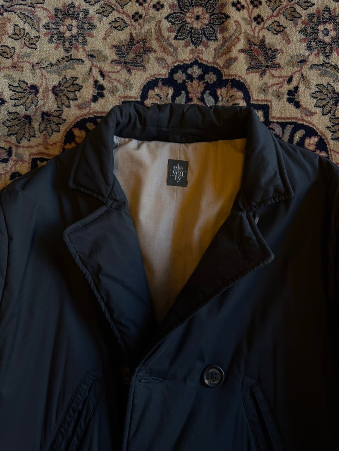 일레븐티 더블 브레스티드 패딩 코트 슬림100 상품이미지3