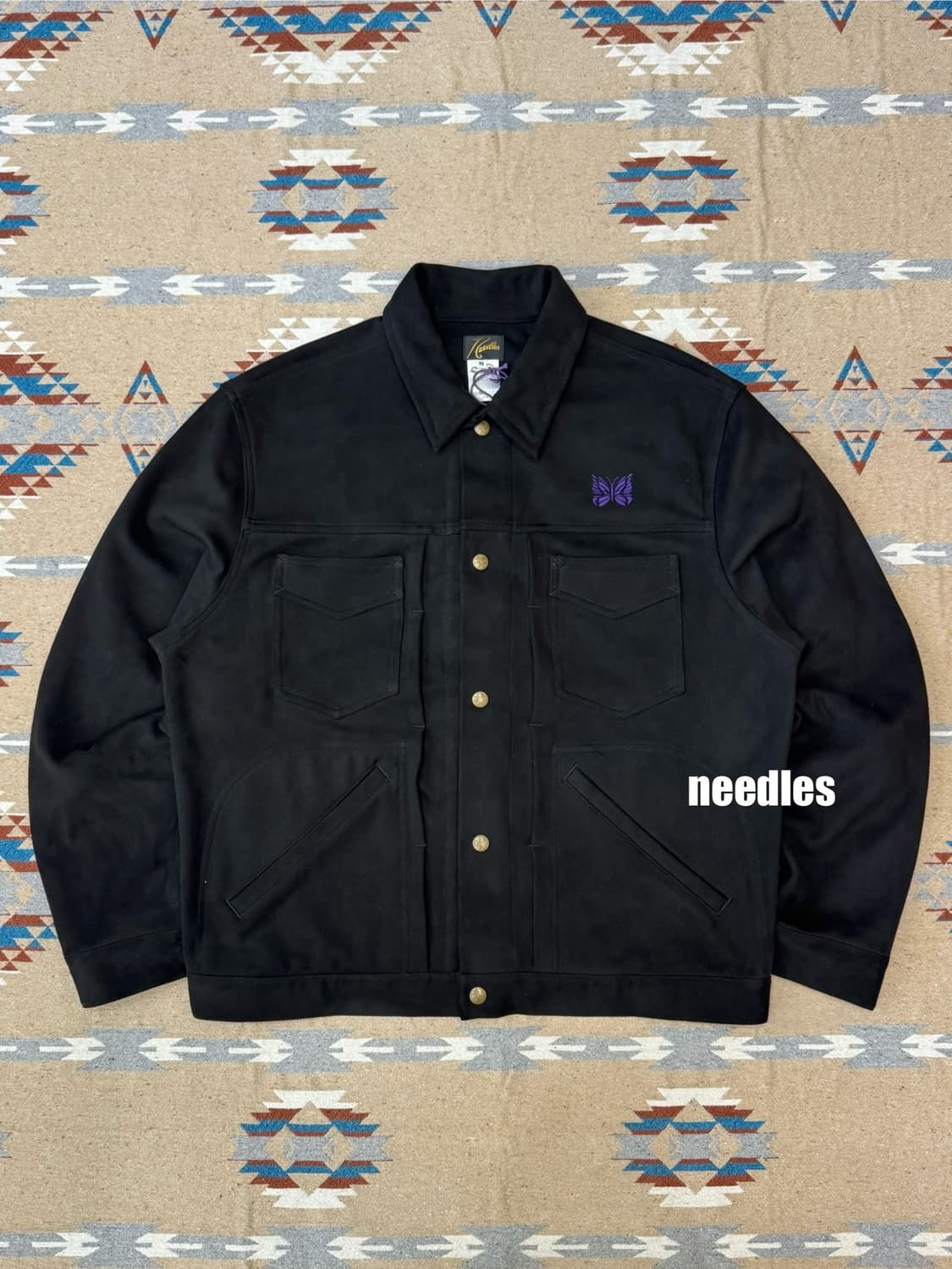 [M][100] 니들스 페니 진 자켓 신세틱 스웨이드 블랙 상품이미지1