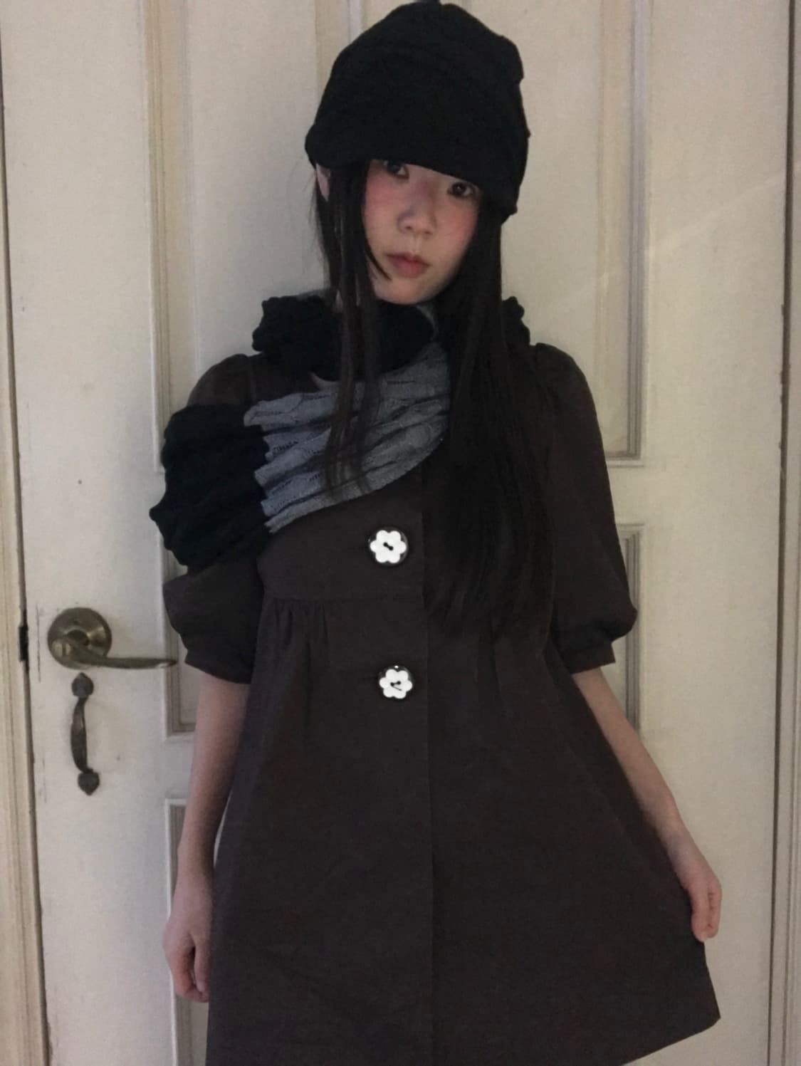 vintage grey - black muffler 상품이미지2