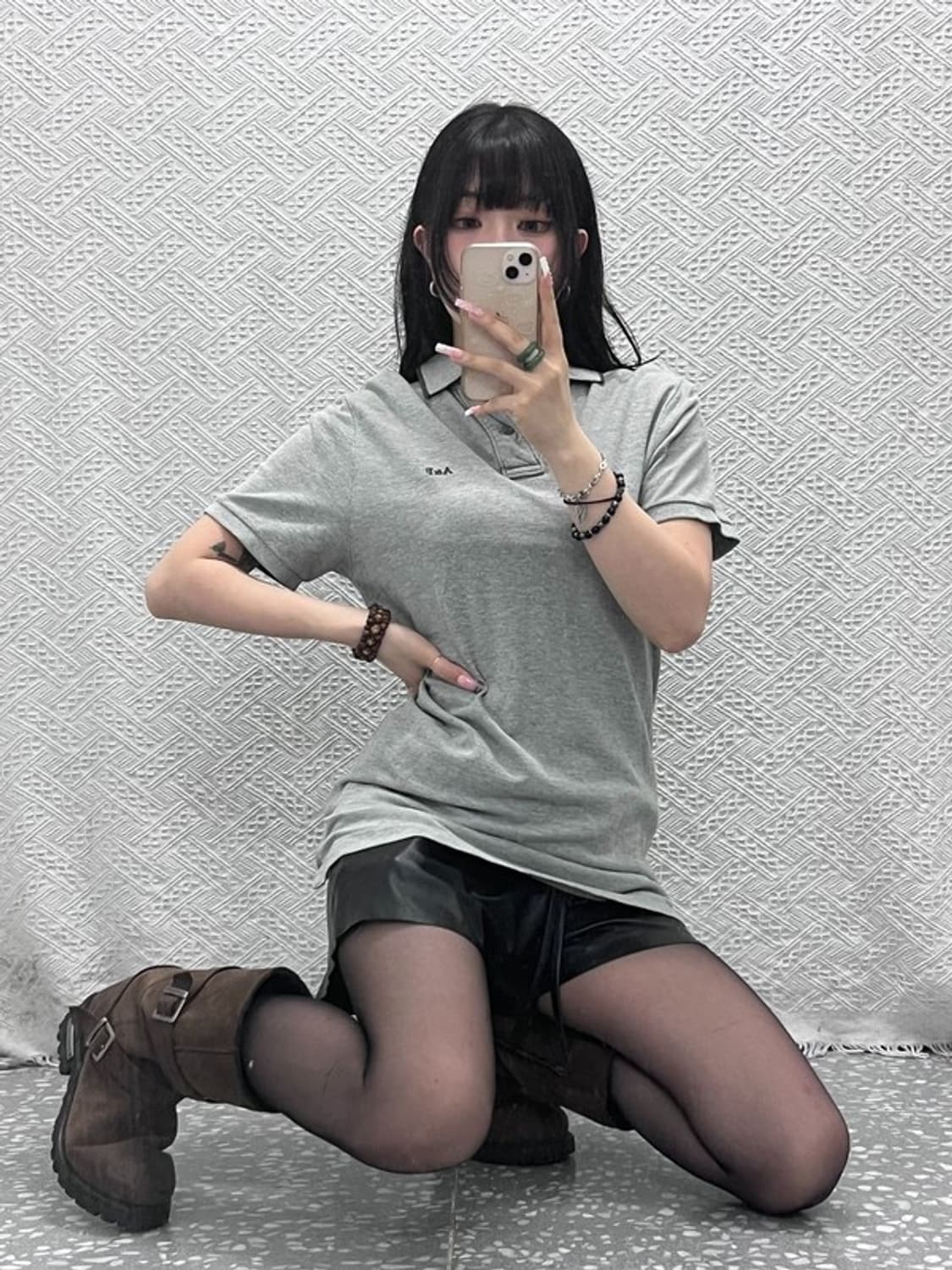 아베크롬비 빈티지 모던 캐주얼 자수로고 반팔 카라티 M C12221 상품이미지2