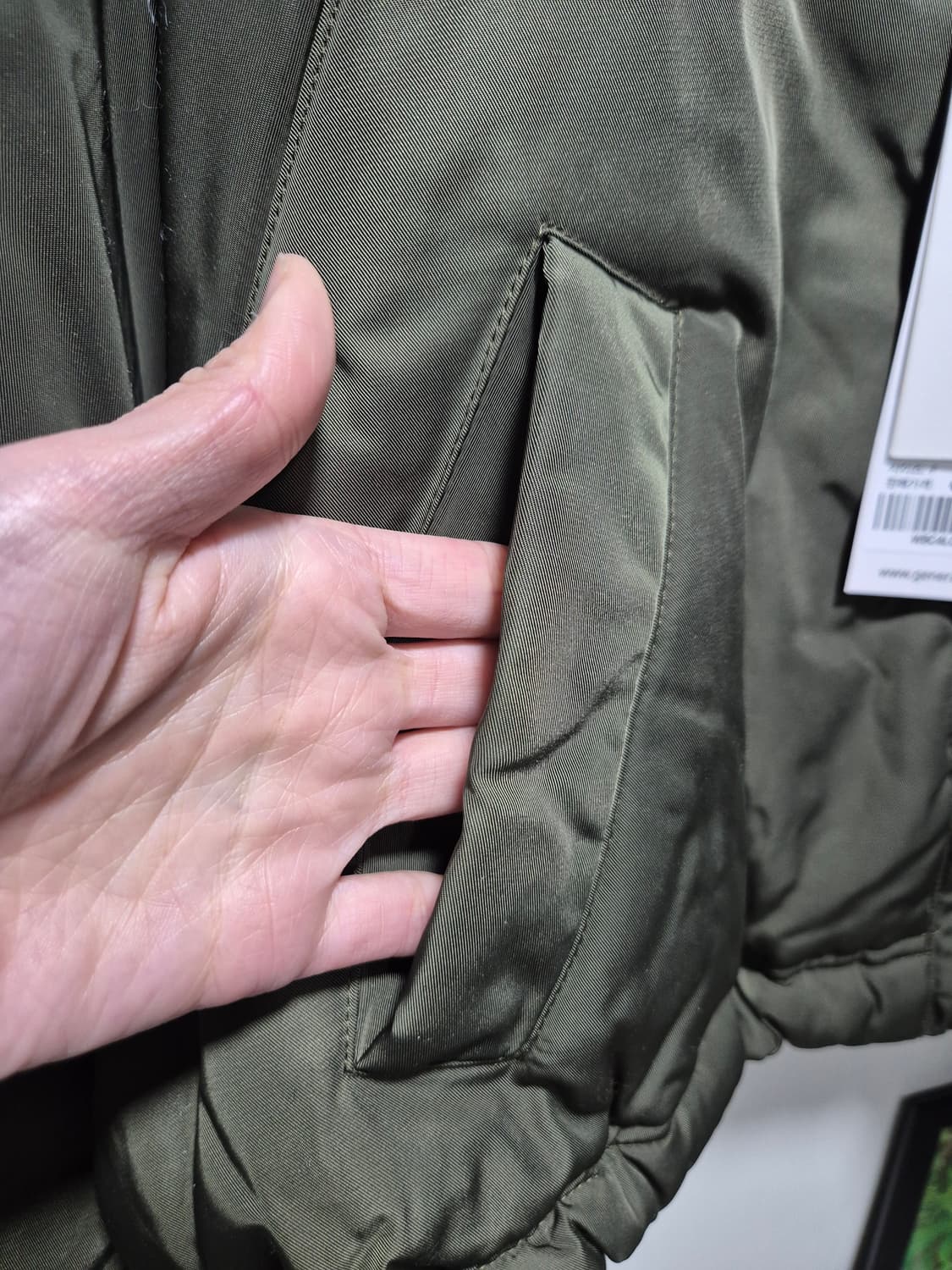 제너럴아이디어 크롭 MA-1 봄버 자켓 카키.새상품 상품이미지2