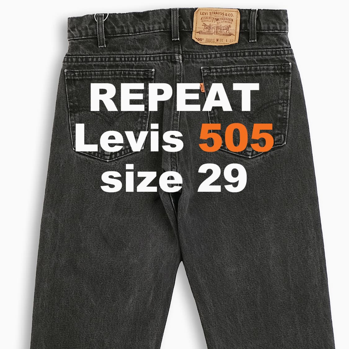 리바이스 505 오렌지탭 흑청 90s USA 29인치 OR5053138 상품이미지1