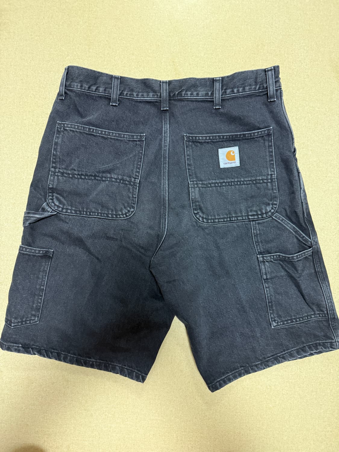 칼하트WIP 싱글니 숏츠 스미스(Black Stone Washed), 3 상품이미지2