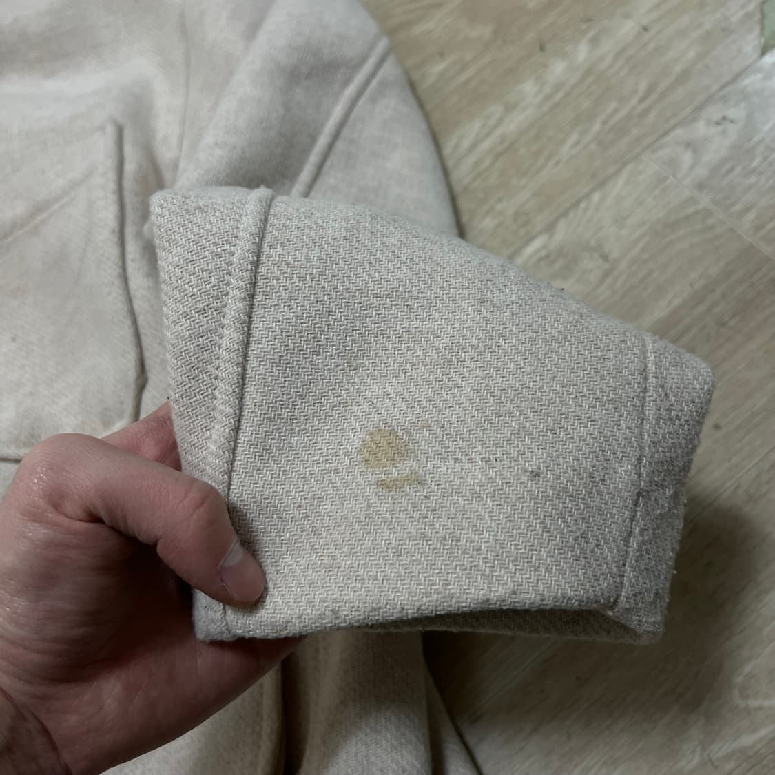 H&M 에이치앤엠 여성 오버핏 헤링본 셔켓 자켓 [오트밀] M/95 상품이미지5