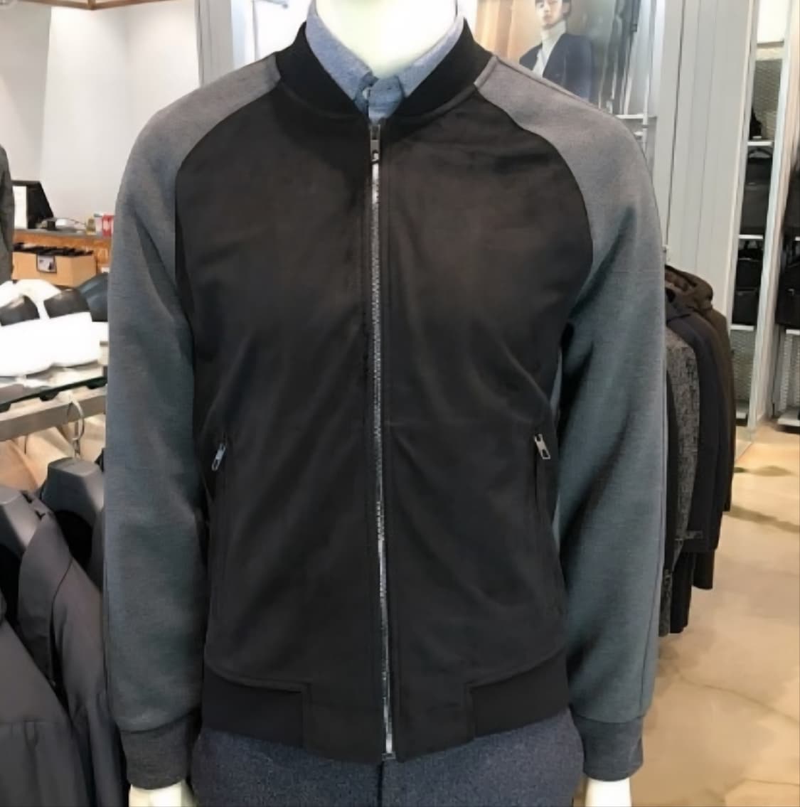 [110]지오지아 스웨이드 집업 가디건 상품이미지1