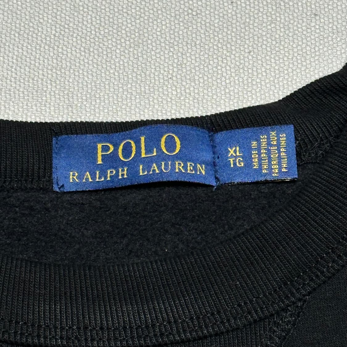 XL 폴로랄프로렌 빅로고 블랙 기모 맨투맨 상품이미지4