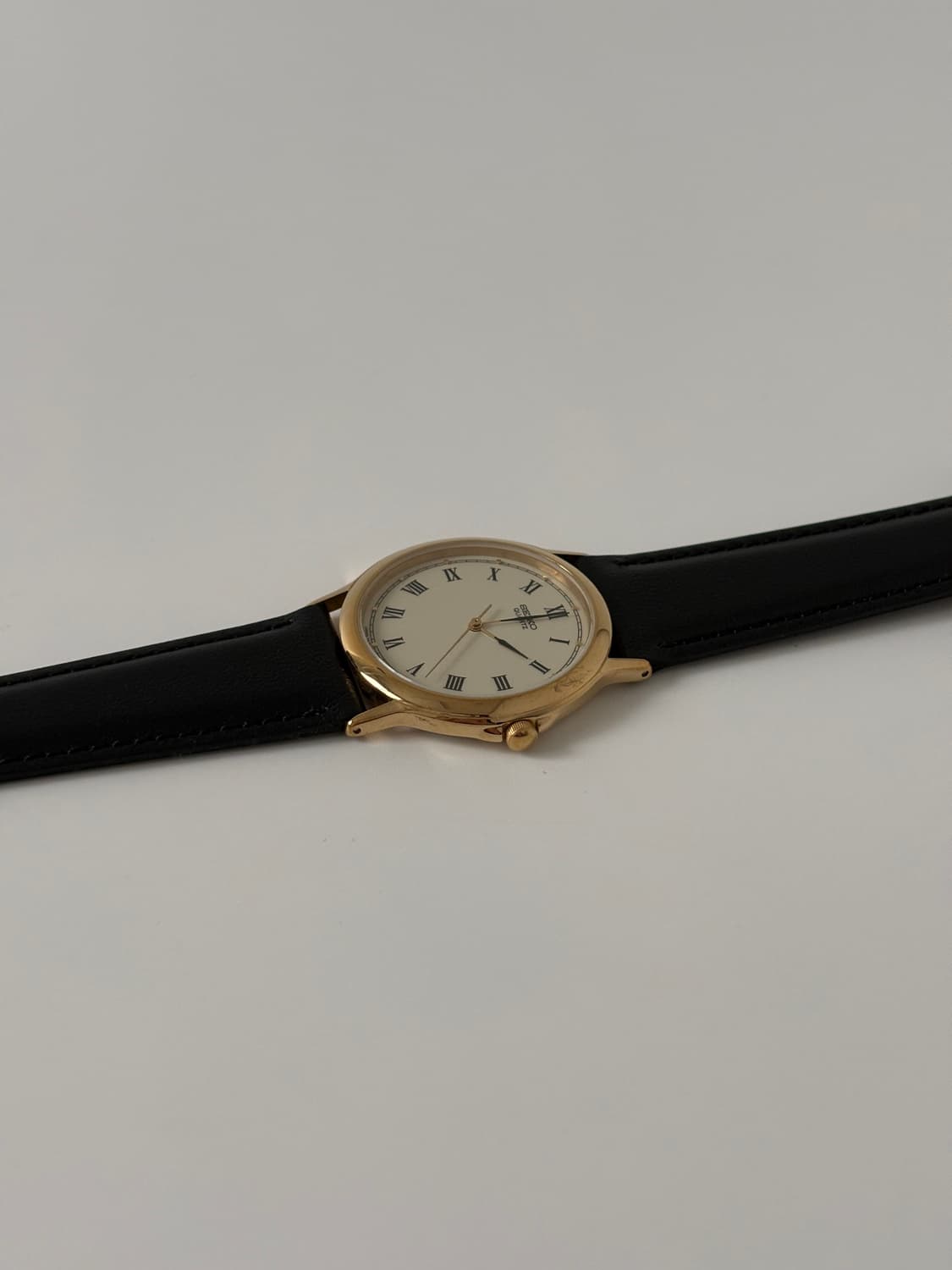 세이코 1980년대 로만 인덱스 골드 쿼츠 남성 상품이미지5