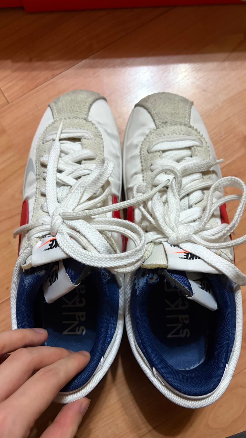 나이키 x 사카이 줌 코르테즈 SP 화이트 앤 유니버시티 레드 260 상품이미지4