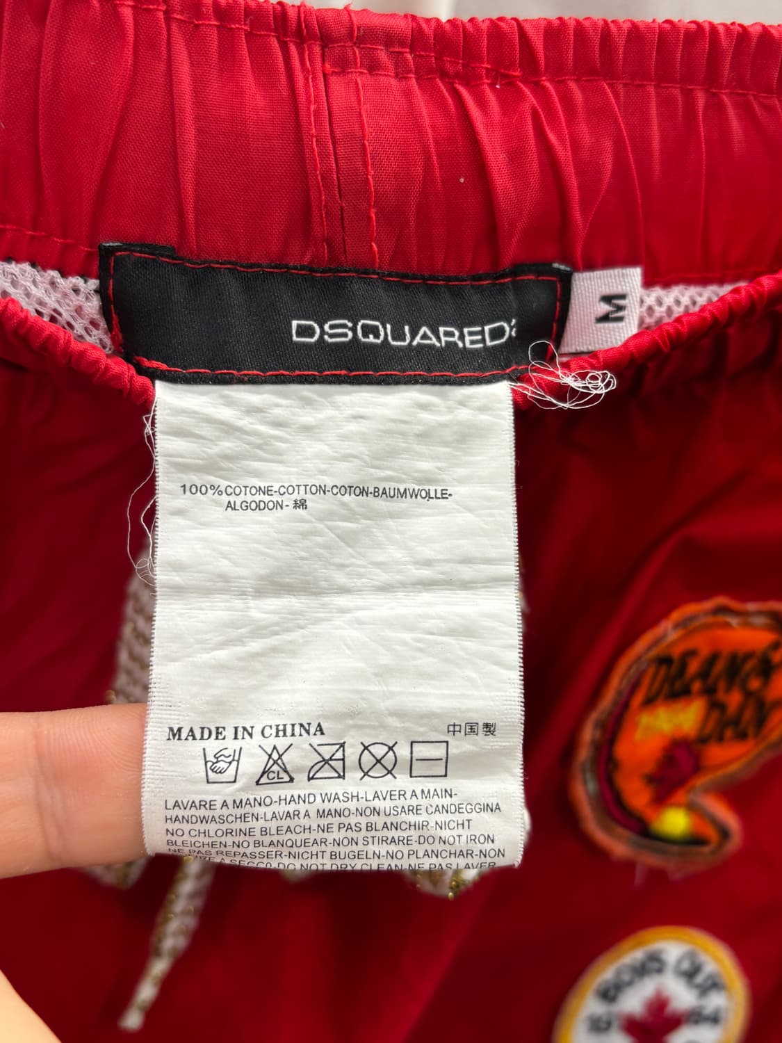 디스퀘어드 레드 패치 반바지 M 상품이미지4