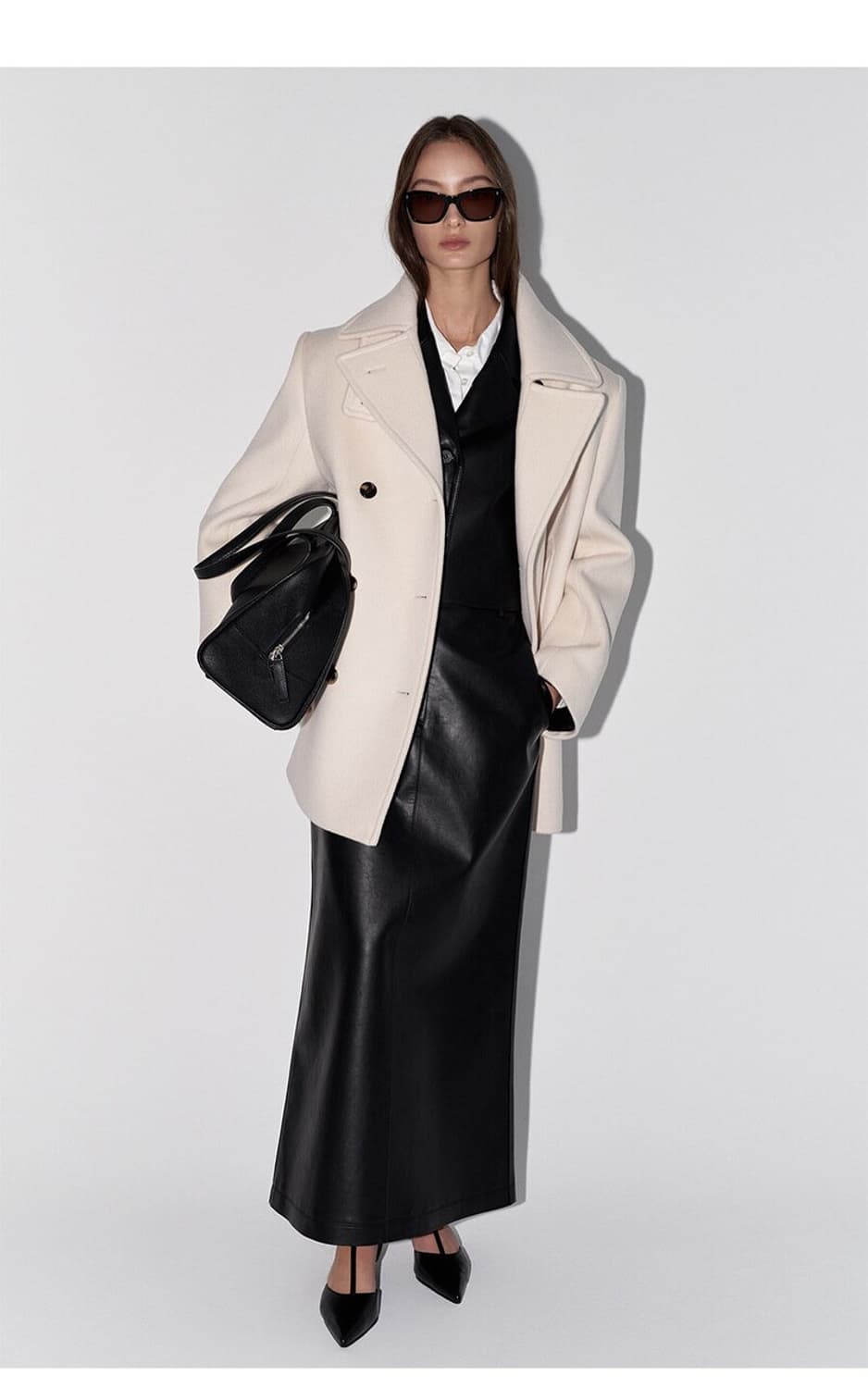 블러썸에이치 MARAE 울 캐시미어 피코트 상품이미지6