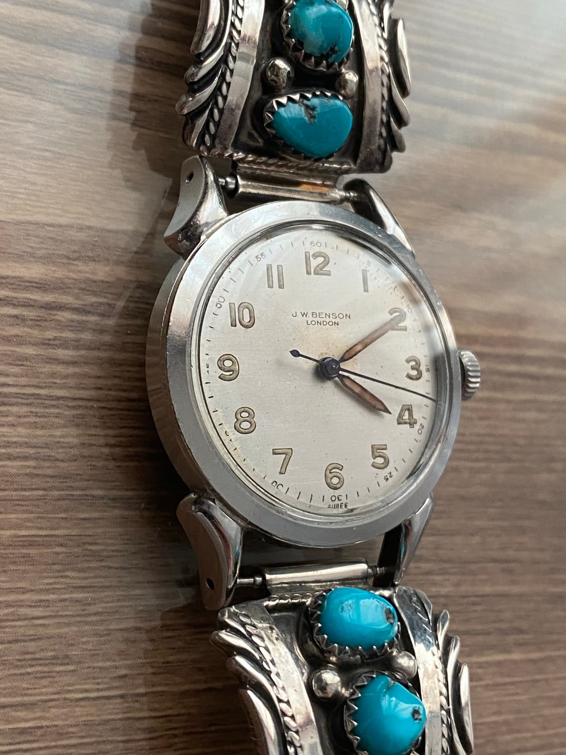 JW 벤슨 빈티지시계, 터키석 브라이슬렛 판매합니다. 상품이미지3
