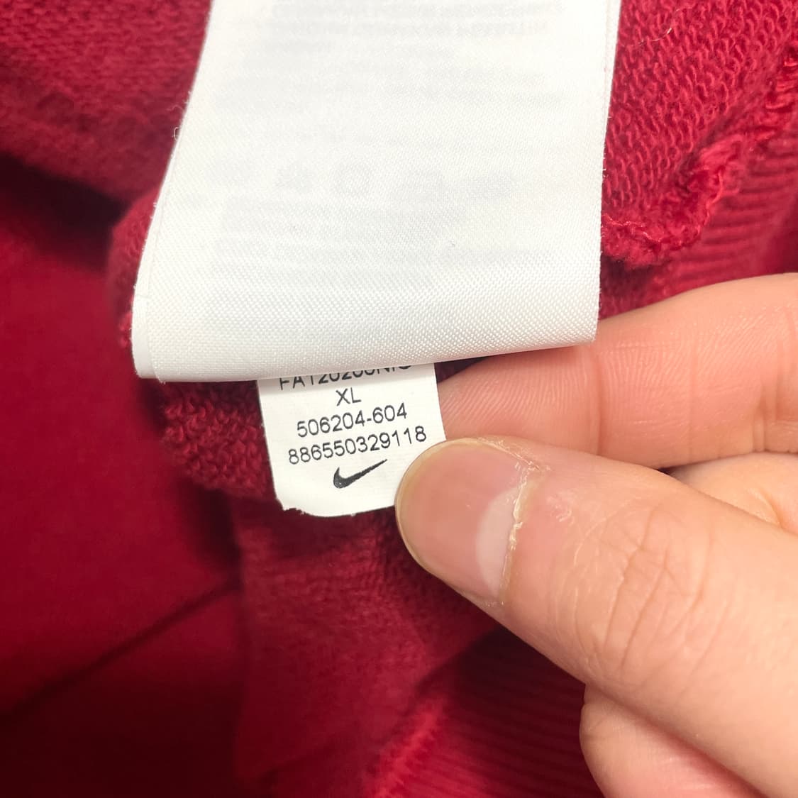 나이키 빅로고 레드 후드티셔츠 남성XL 상품이미지6