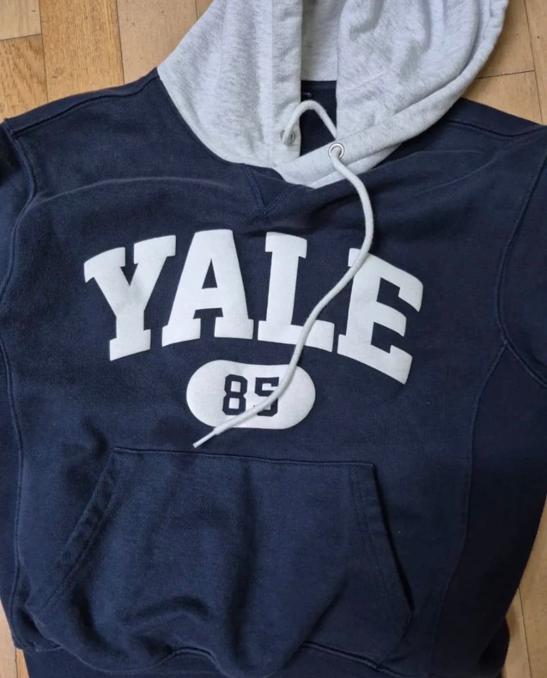 예일 투톤아치 네이비 후드 상품이미지2