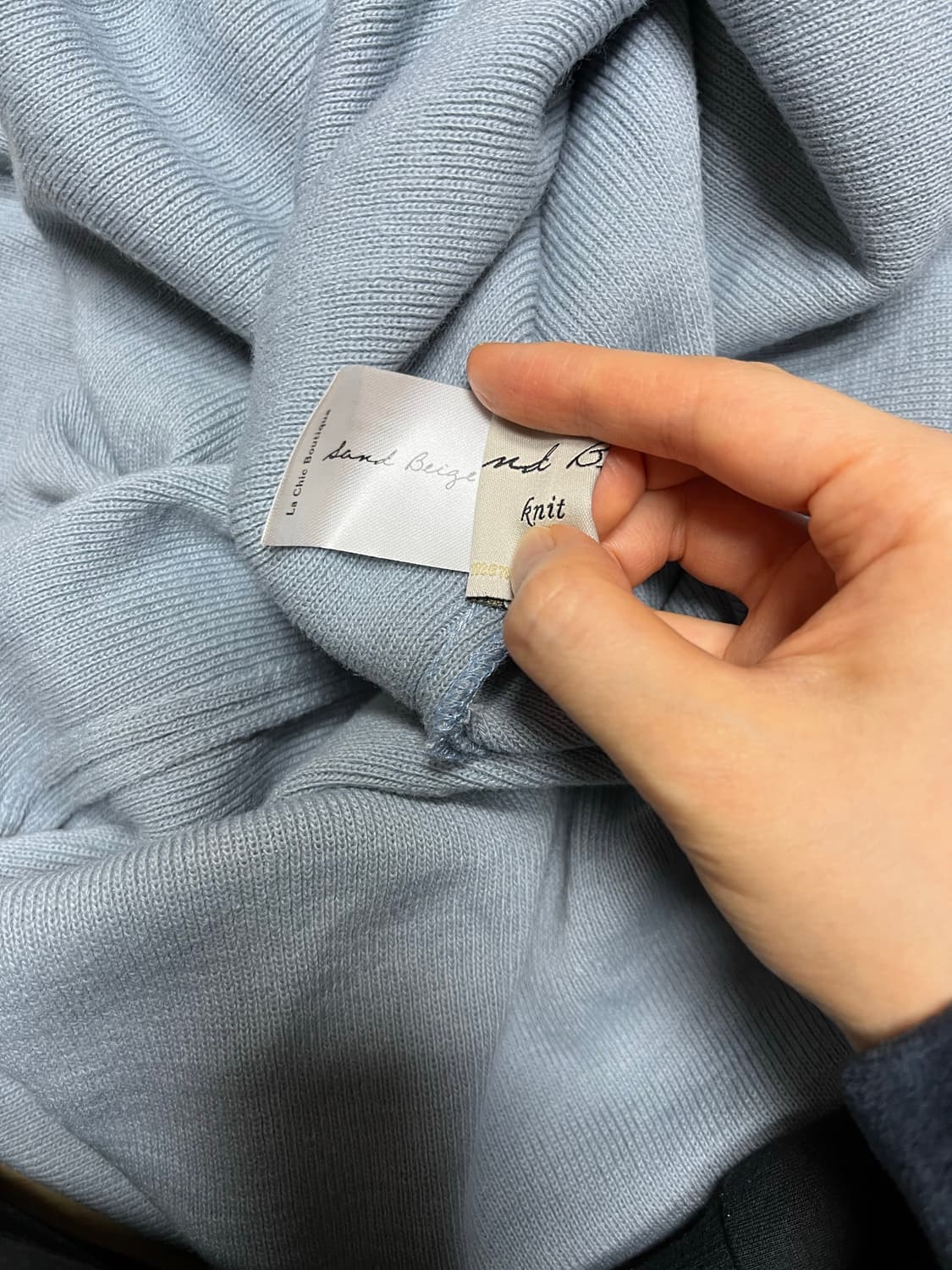 샌드베이지 니트 원피스 상품이미지3