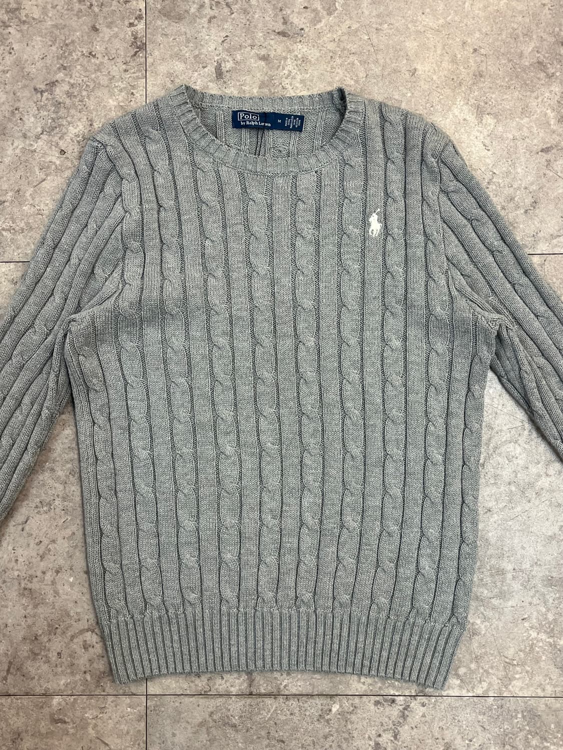 폴로 랄프로렌 꽈배기 니트 그레이 M #csz2544 상품이미지5