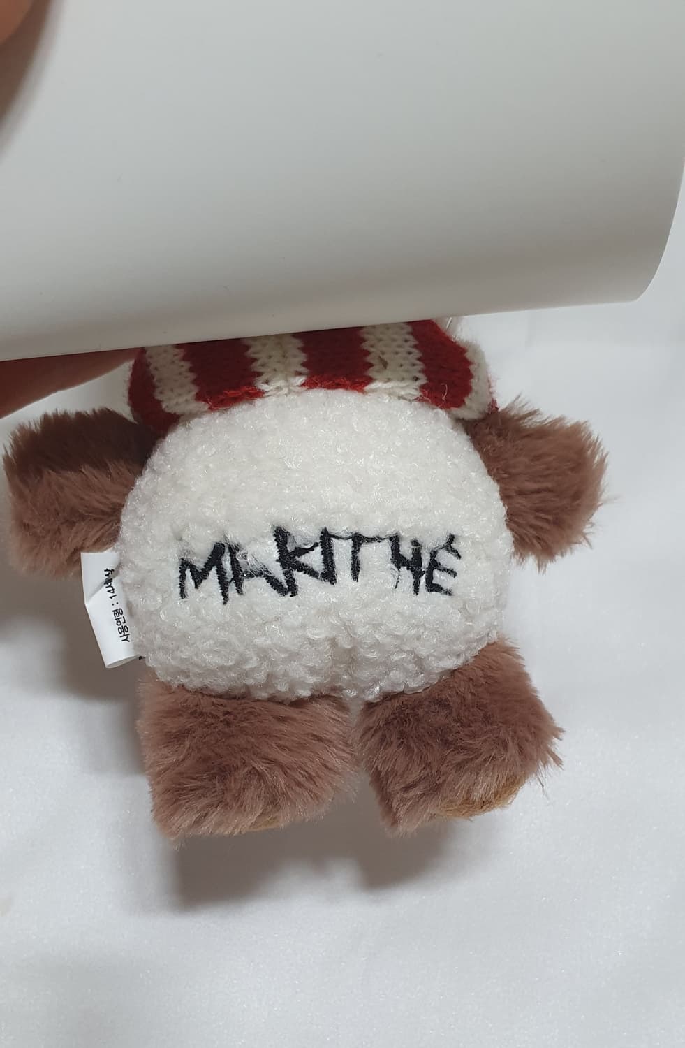 브라운 화이트 레드 곰돌이 목도리 단추 마리떼 프랑소와 저버 키링  상품이미지8