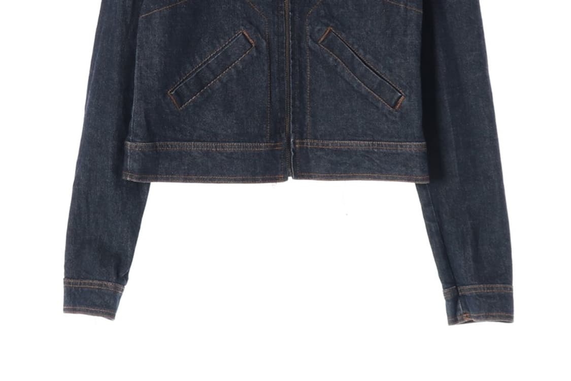 Duplex 퍼프 숄더 스티치 데님 자켓 F 상품이미지4