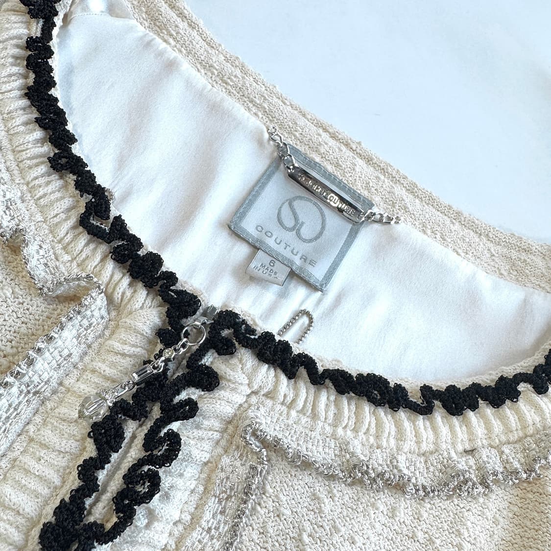 센존 꾸뛰르 트위드 자켓 스커트 투피스 상품이미지3