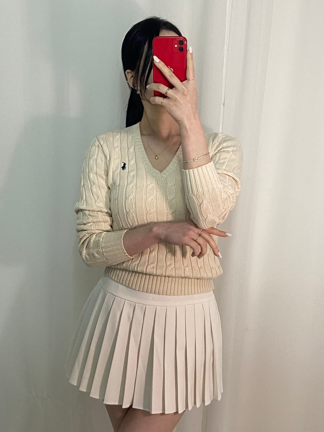 폴로 꽈배기 아이보리 니트
 상품이미지2