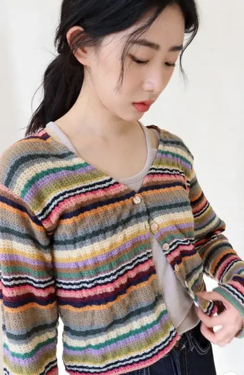 보세 스트라이프 가디건 상품이미지2