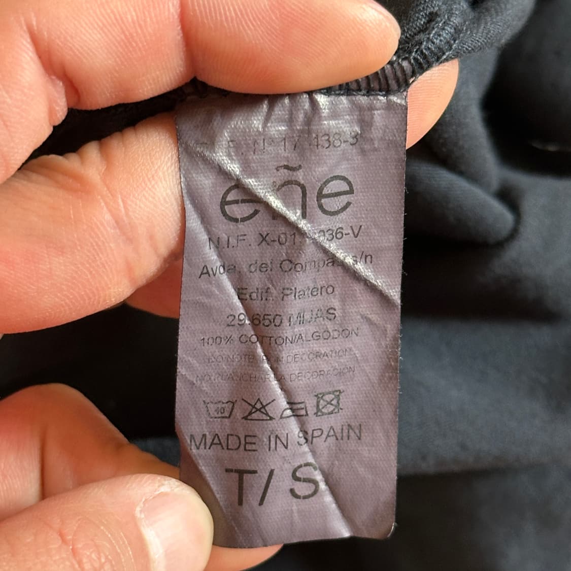 90’s Ene Mijas Spain made cotton 1/2 tee 상품이미지7