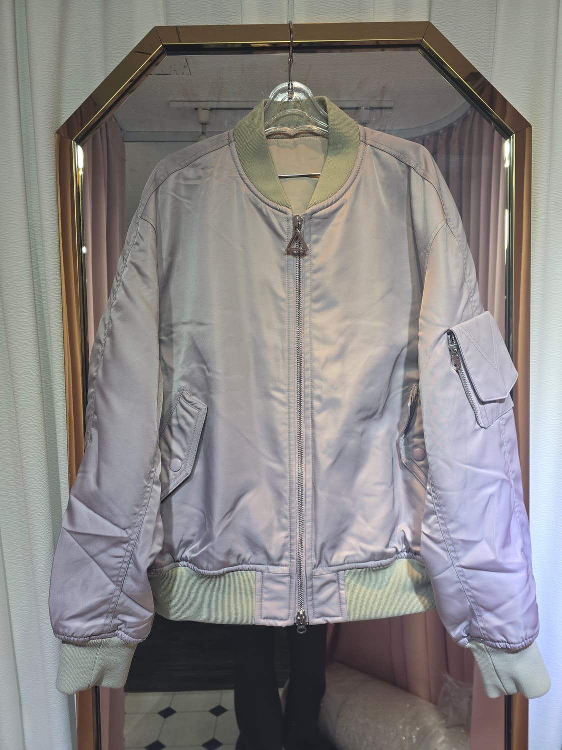 솔리드 옴므 MA-1 봄버 자켓 라벤더 상품이미지1