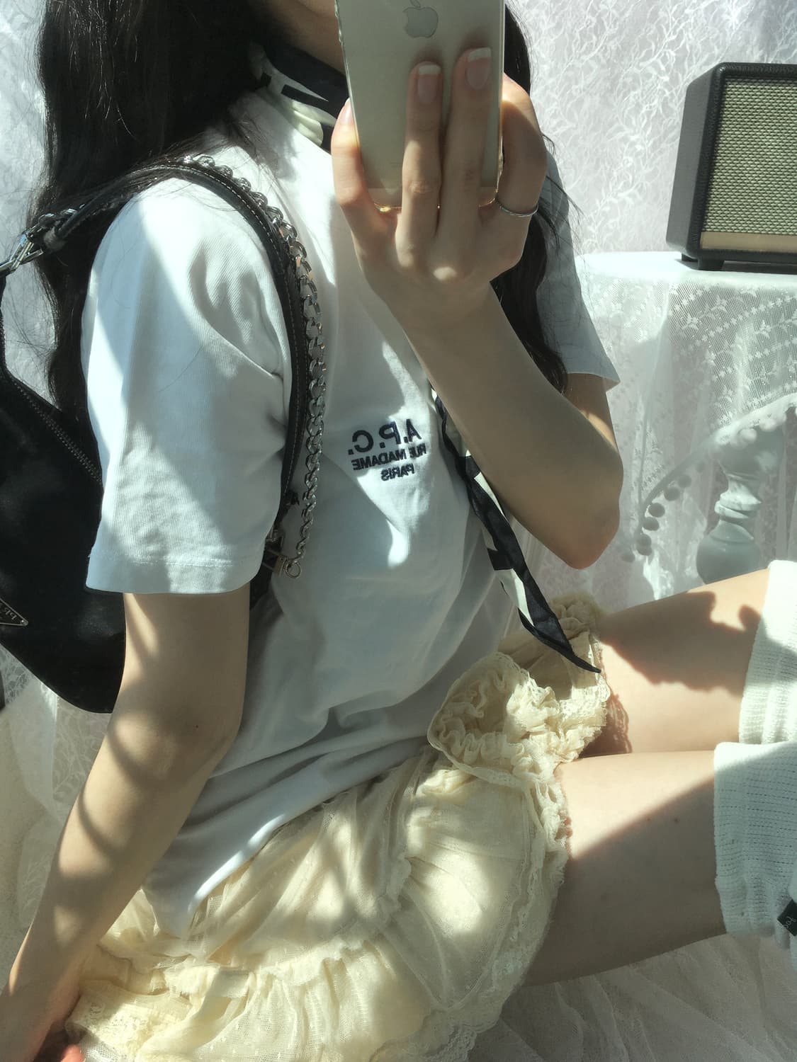 아페쎄 화이트 반팔 상품이미지2