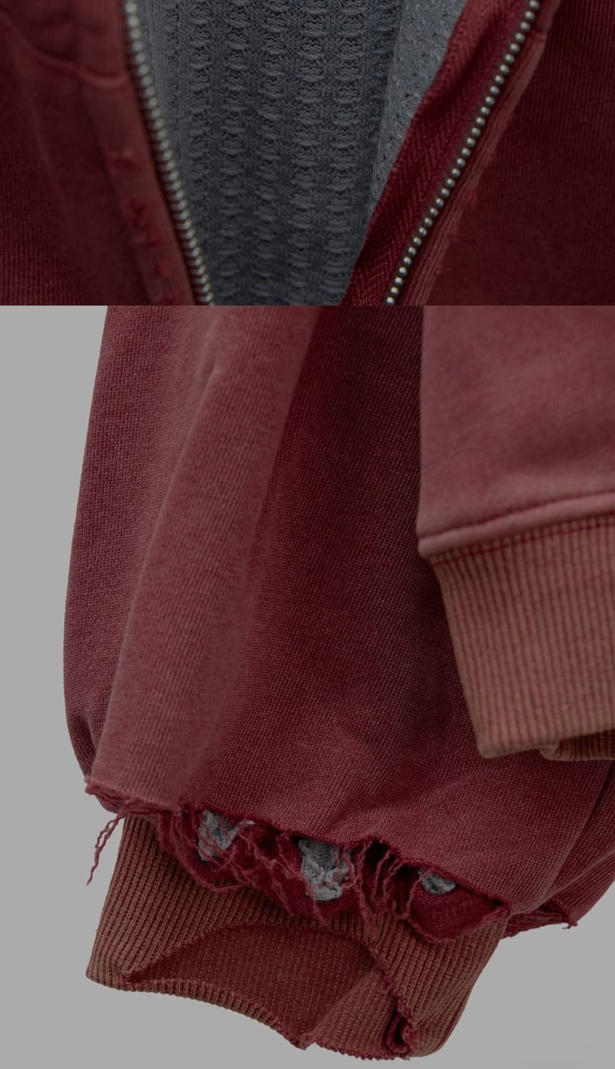 HENCH THERMAL LINED ZIP-UP HOODIE FADED 상품이미지5