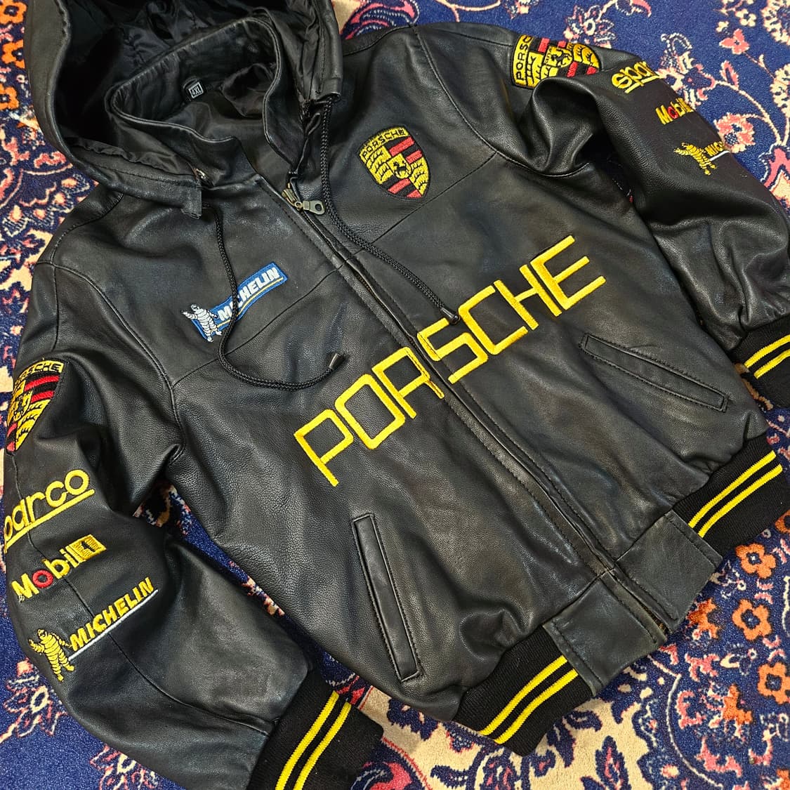  양가죽 포르쉐 패치드 양가죽 후드 자켓  상품이미지2