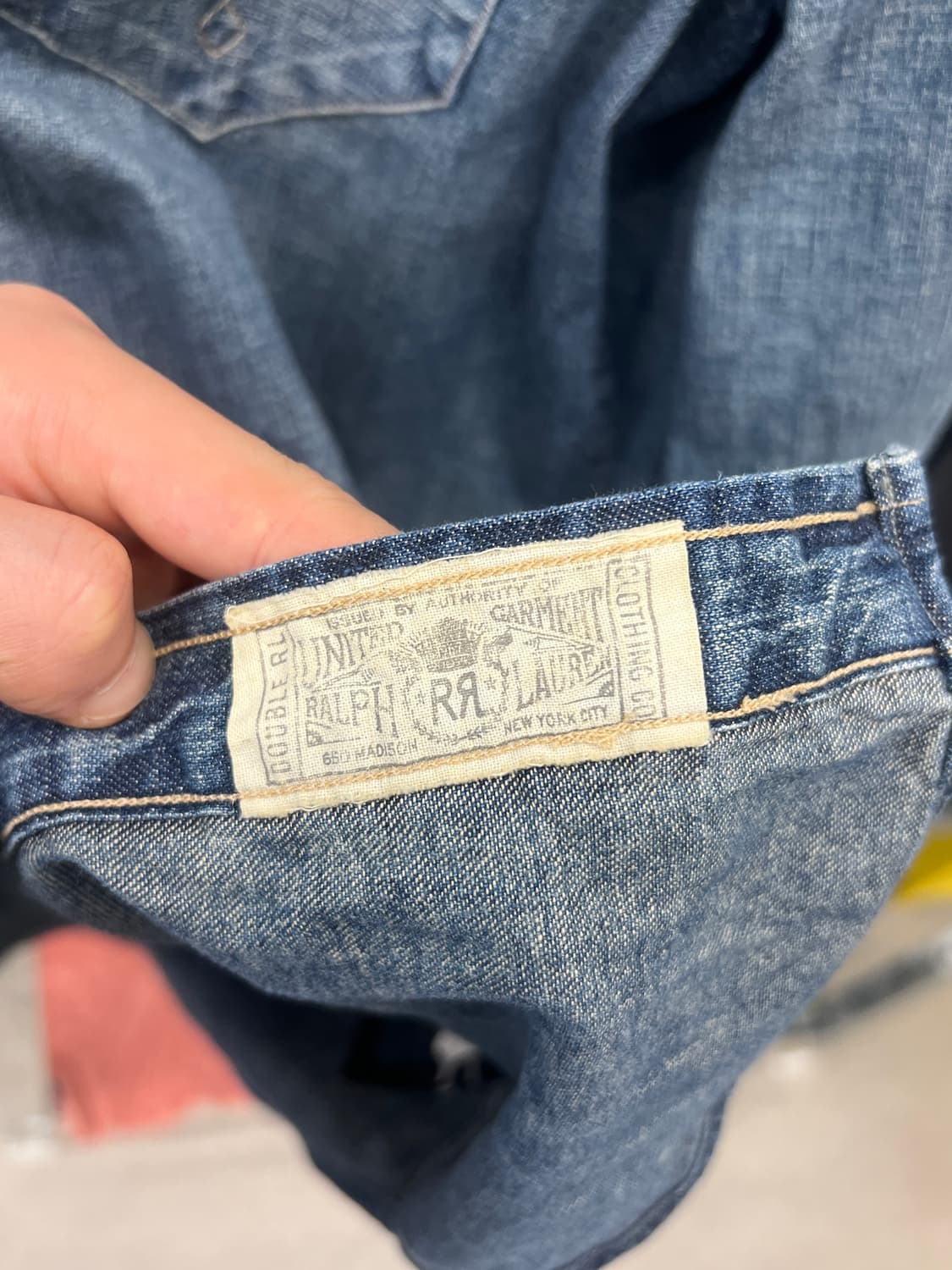 (M) RRL 더블알엘 웨스턴 셔츠 중청 상품이미지5