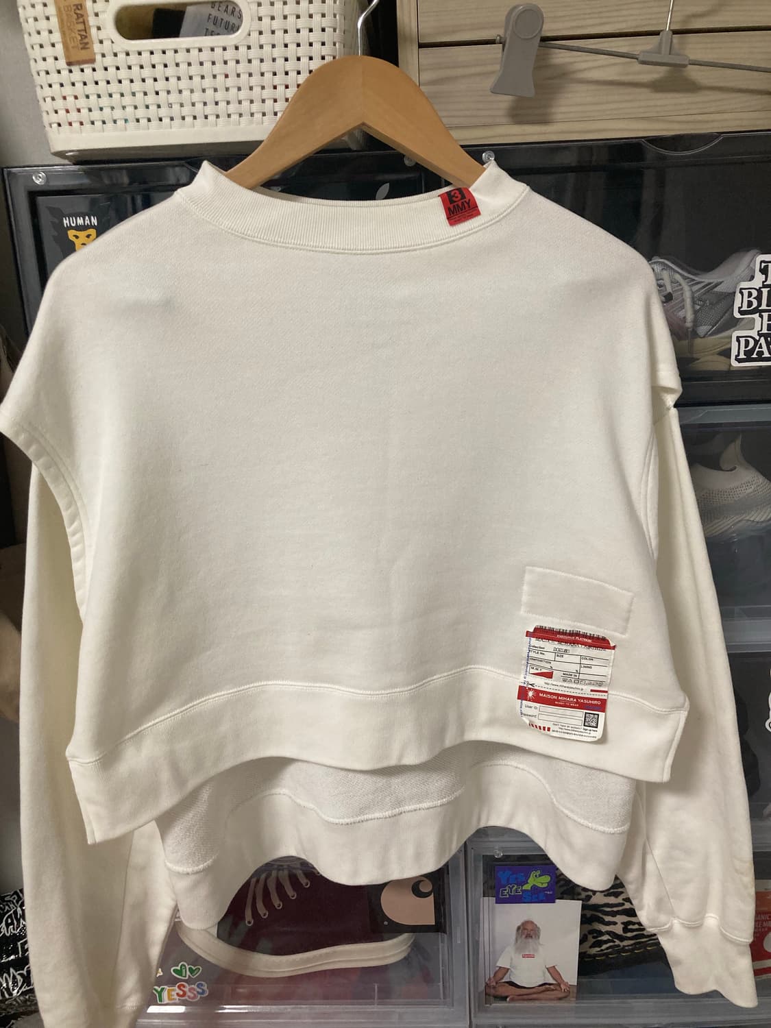 미하라 야스히로 민소매 크롭 맨투맨 팝니다 상품이미지1