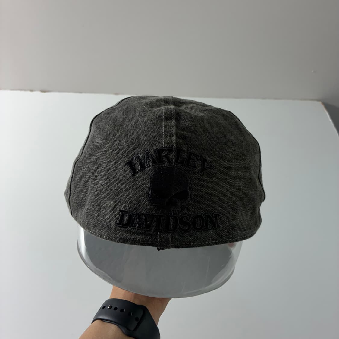 Harley davidson  할리 데이비슨 스컬 엠브로이드 헌팅캡 상품이미지3