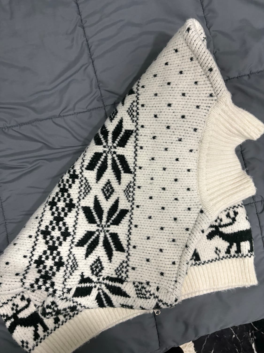 [새상품 L] 노르딕 패턴 니트집업 가디건 상품이미지2