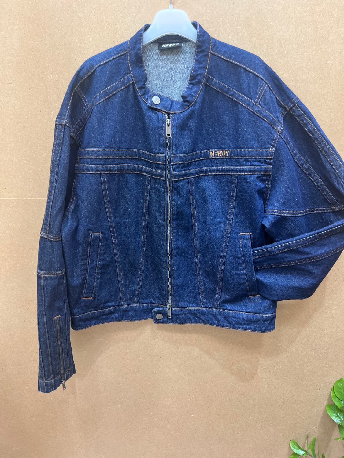 널디 유니 NY 데님 바이커 자켓(남녀공용) 상품이미지2