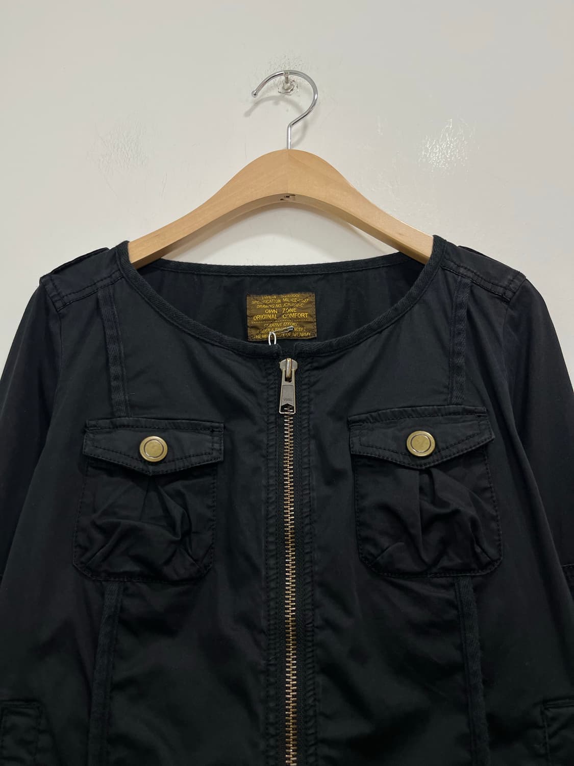 일본 빈티지 노카라 카고 포켓 숏 집업 자켓 상품이미지3