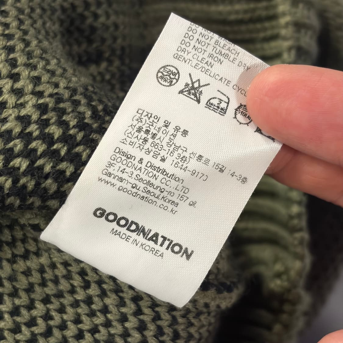 [L] 크리틱 스카웃보이 그래픽 니트 스웨터 카키 C281 상품이미지8